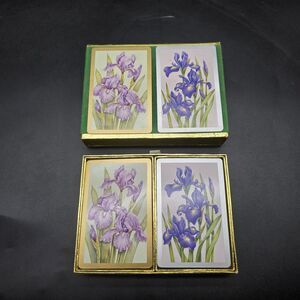 Congress Designer Series Playing Cards Double Deck Purple Iris Cel-u-tone